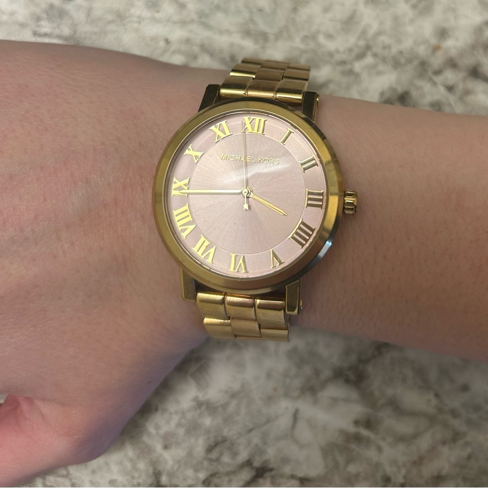 Gold and Pink Michael Kors Watch